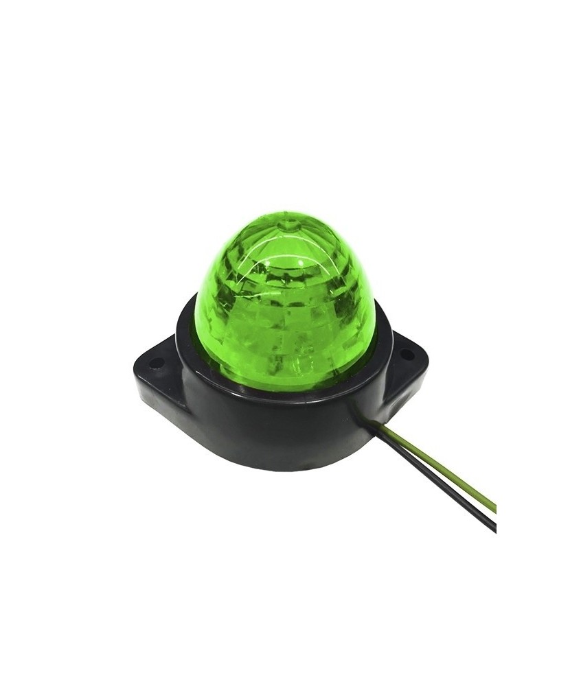 GloboStar® 115406 Πλευρικά Φώτα Όγκου Φορτηγών BULLET LED 6 SMD DC 24V Αδιάβροχο IP66 Πράσινο